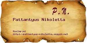 Pattantyus Nikoletta névjegykártya